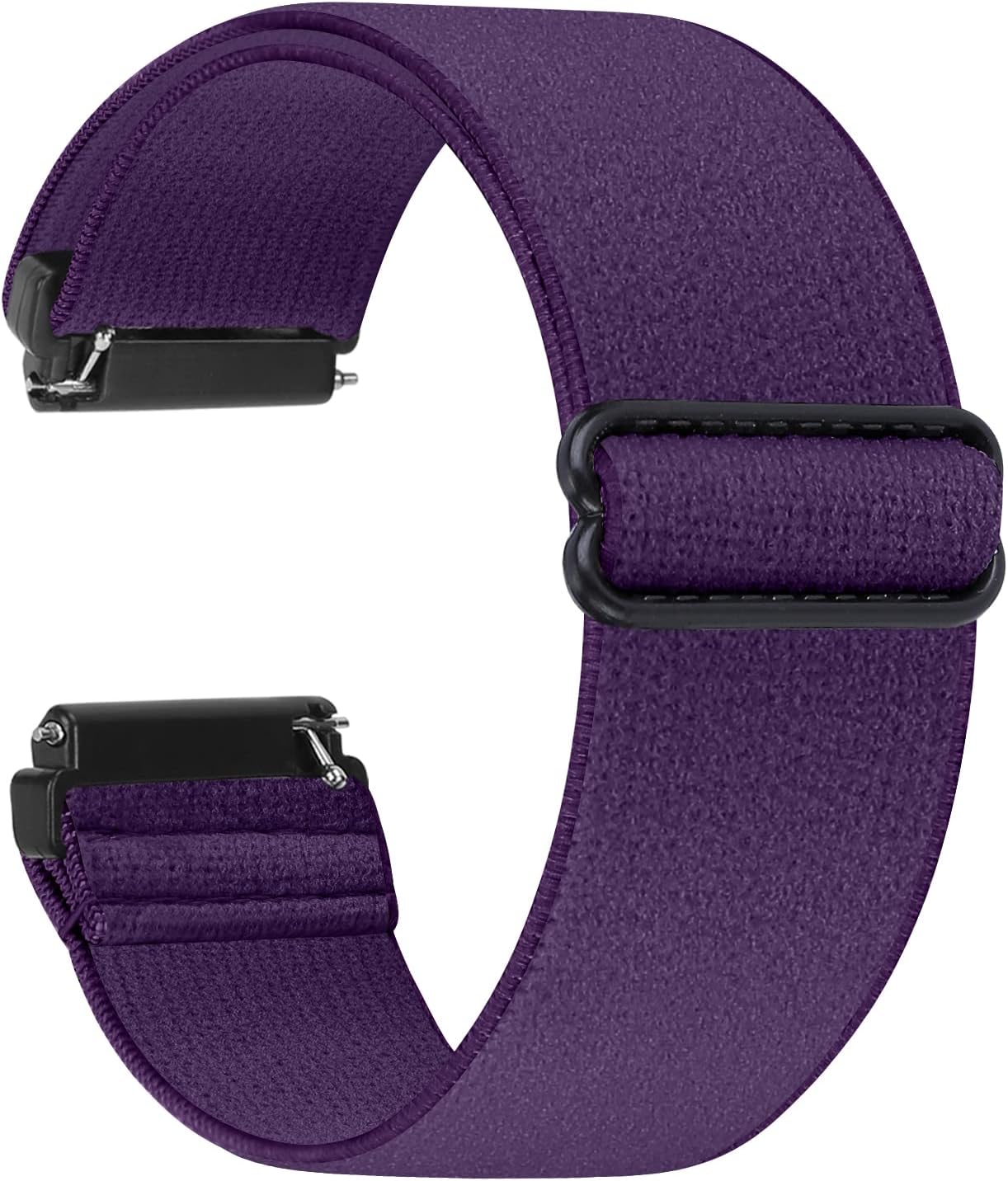 Runostrich Adjustable Elastic Watch Straps Compatible with Fitbit Versa/Fitbit Versa 2 Nylon Sport Loop Stretch Wristband Replacement Band for Women Men (Purple) - Image 3