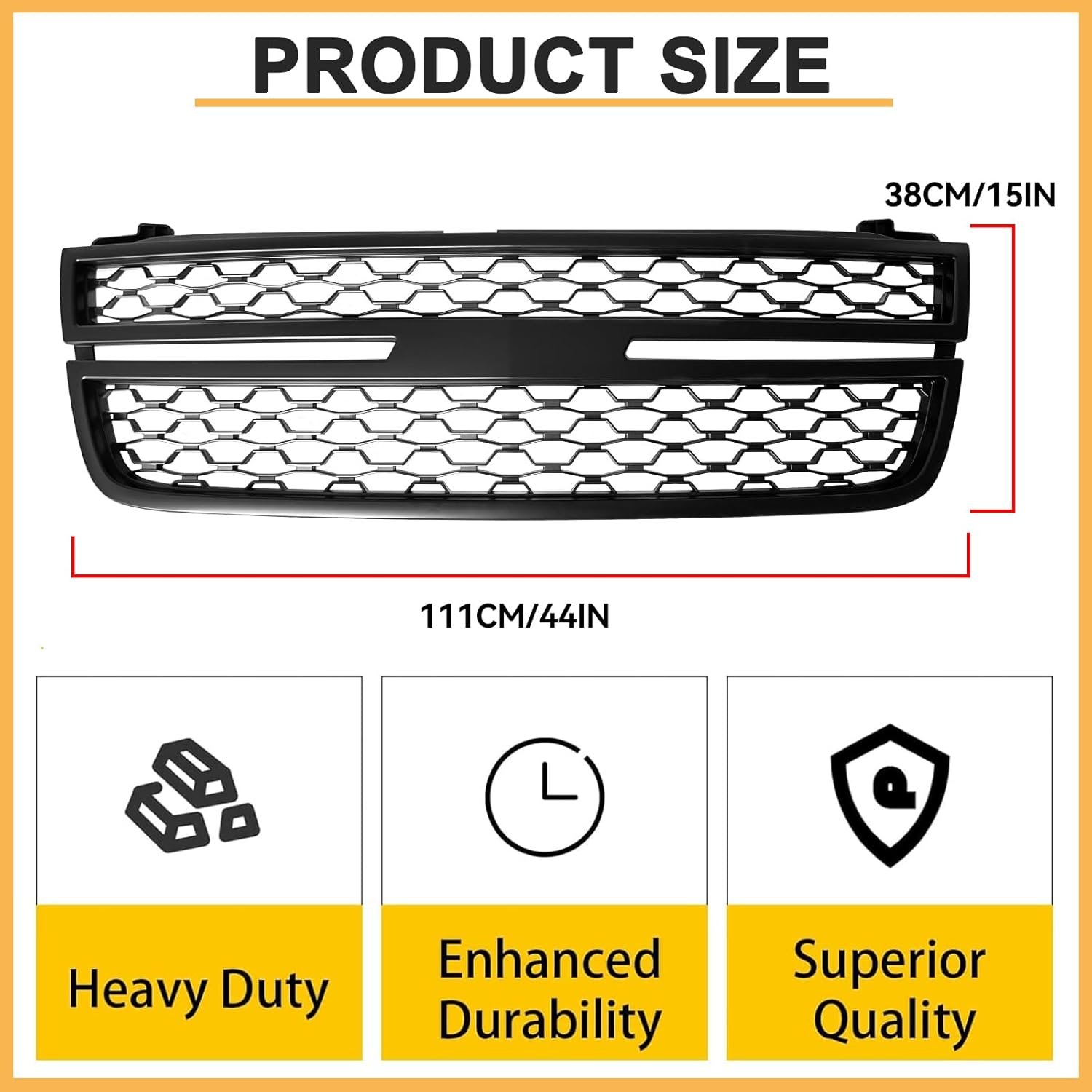 Front Grille Assembly For Chevy Silverado 1500 1500HD 2500HD 3500 Pickup 2005 2006 2007 Front Upper Grille