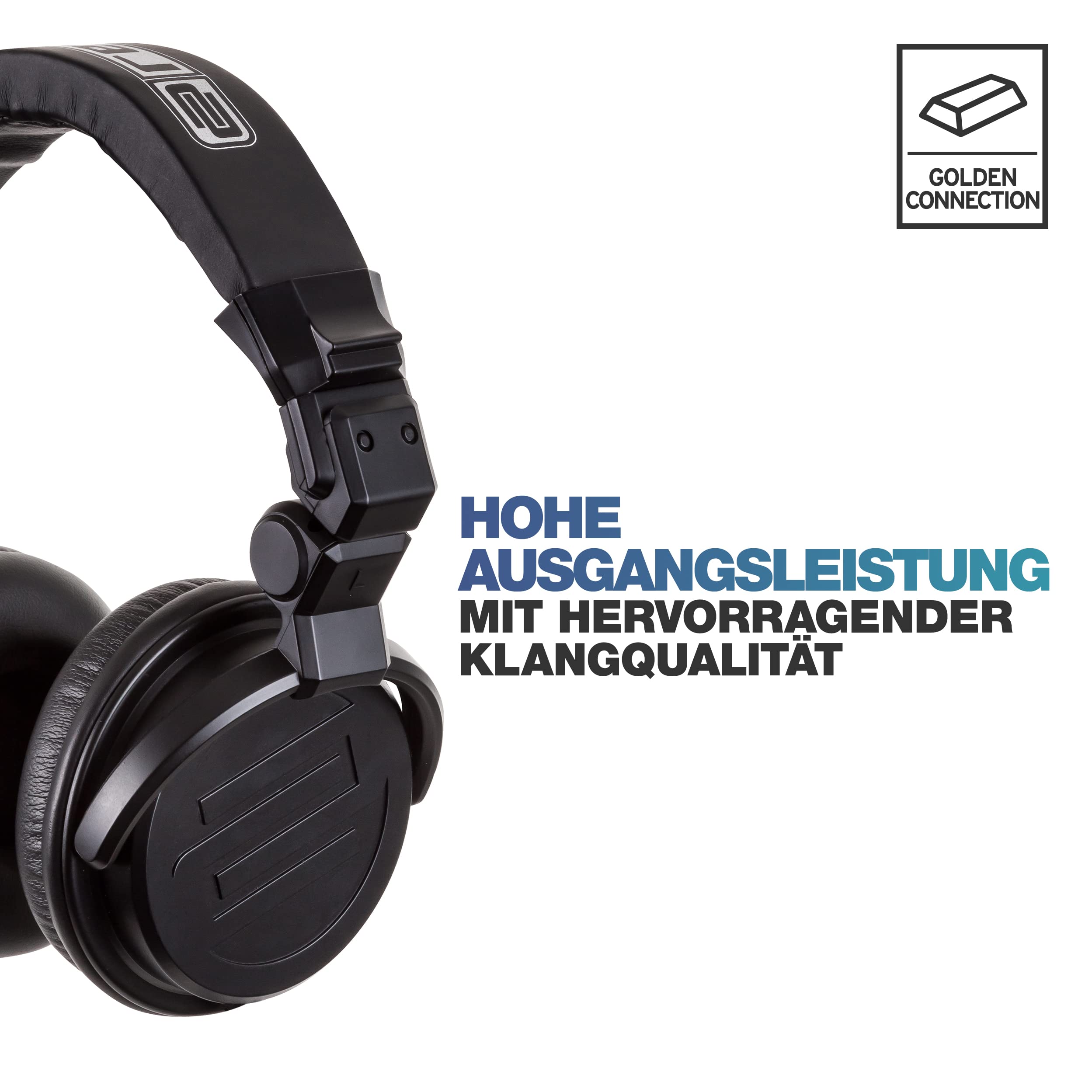 Reloop RH-2500 - Professioneller DJ-Kopfhörer in Dreh- und Klappbauweise, hervorragende Klangqualität dank Kobaltkapsel mit hohem Wirkungsgrad, präzise Bass-, saubere Mitten- und klare Höhenwiedergabe