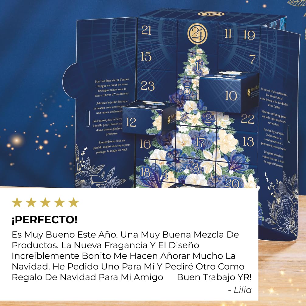 Yves Rocher Calendario de Adviento Cosmética & Belleza - Regalo con 24 sorpresas: cuidado facial, corporal, capilar; maquillaje, y perfumes - Calendario de Adviento para mujeres – Edición limitada
