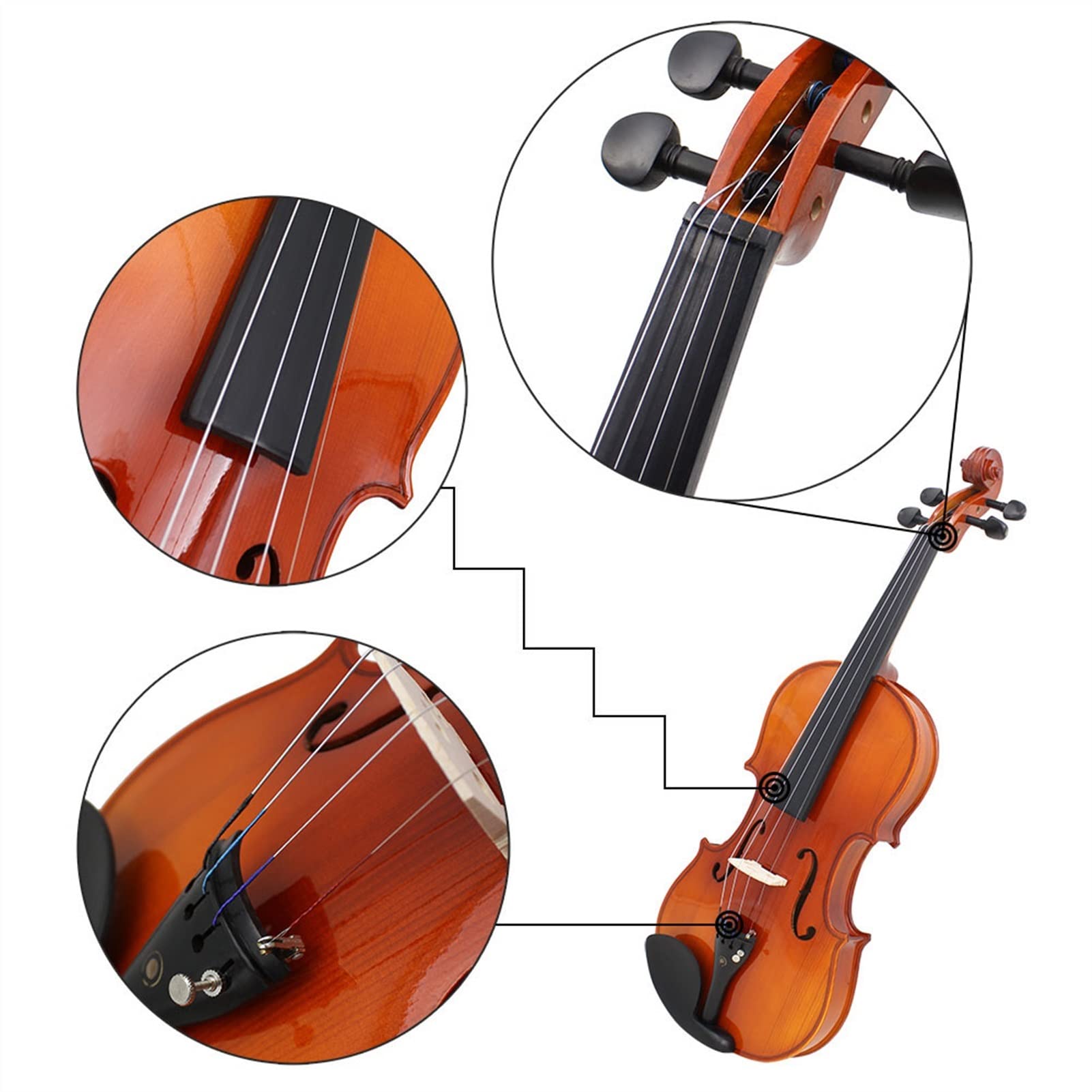 Parti Violino Corde di Violino Accessori A Sfera A Sfera Nichelato A Filo in Acciaio Inox