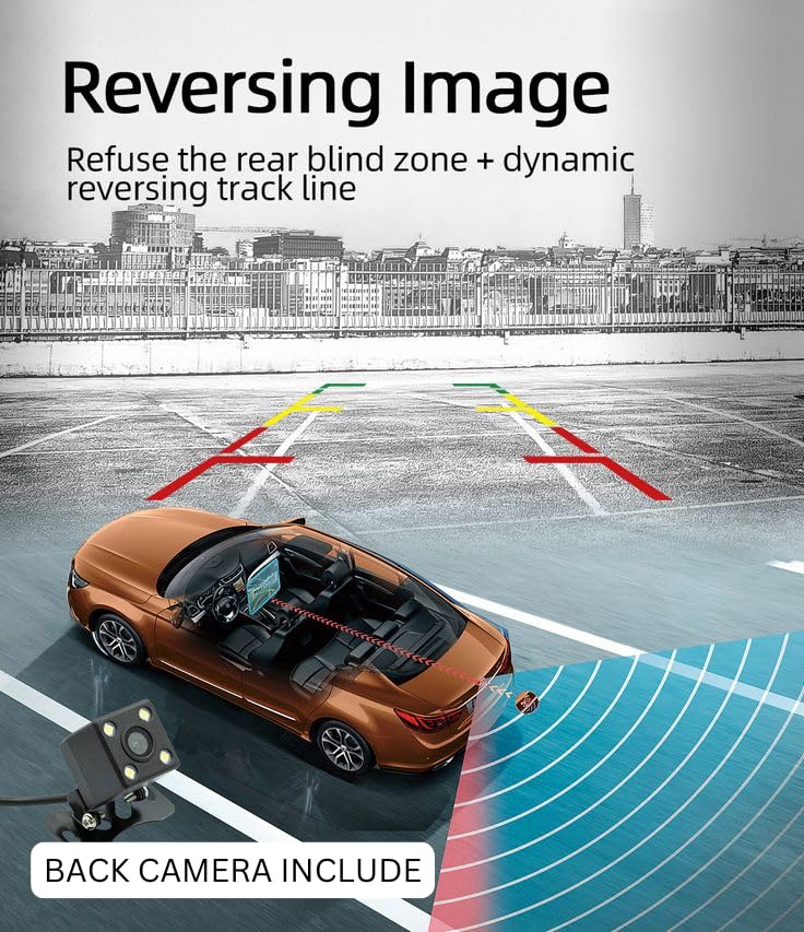 Image of YOURKARTS.COM L33 Plus Dash Camera - Dual 1080P Front and Rear Recording with WiFi, App Connectivity, G-Sensor, USB-A to Type-C Cable 3m and Loop Recording-18 Month Warranty