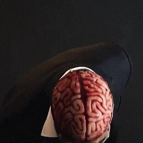 Vista 5 de LIANGLIDE Máscara de calavera espeluznante de Halloween, máscara de esqueleto de cabeza completa aterradora, máscara espeluznante con sombrero