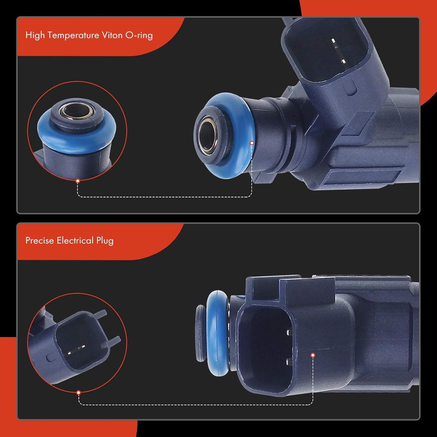 A-Premium Fuel Injectors Compatible with Chevrolet Equinox 2008-2009 Malibu Cadillac CTS SRX STS Pontiac G6 G8 Torrent Saturn Aura XL-7 3.6L 6-PC Set