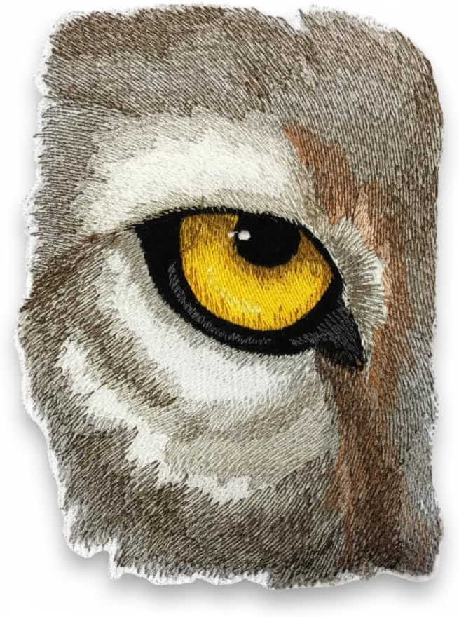 Custom and Unique Eye Of Wolf Embroidered Iron on/Sew patch [6.75" *4.84"] [Made in USA]