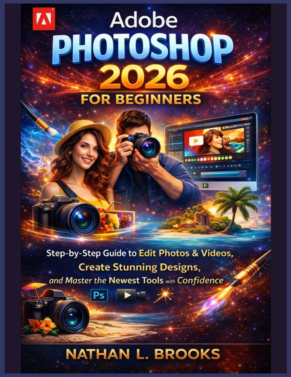 Adobe Photoshop 2026 for Beginners: Step-by-Step Guide to Edit Photos & Videos, Create Stunning Designs, and Master the Newest Tools with Confidence