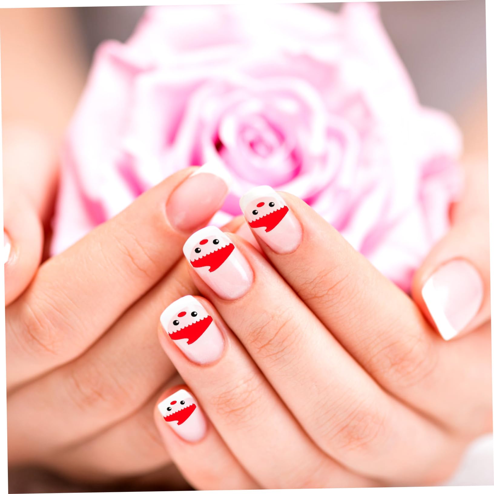 Healvian 25fogli Adesivi Per Unghie Natalizi Di Stickers Per Manicure Fai Da Te Wraps Per Unghie Tema Natale Facile Applicazione e Design Naturale Per Festività Art Creativa
