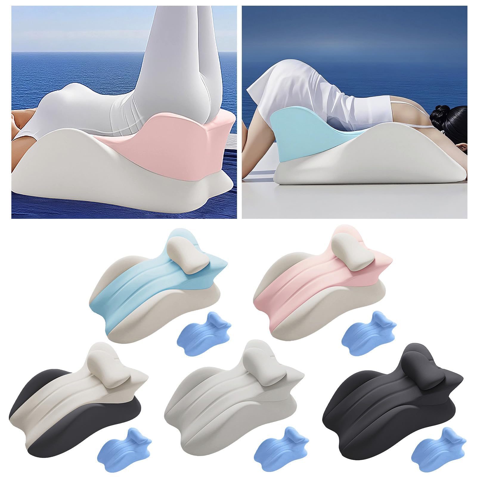 Almohada de cuña para la intimidad de las parejas, cojín de perfil bajo con diseño discreto para privacidad en el dormitorio, apoyo cómodo para sentarse o acostarse (azul)