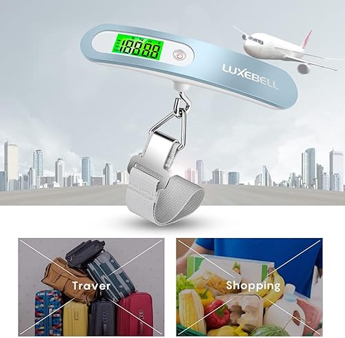 Miniatura 6 de Balanza digital de equipaje de regalo para maleta de viajero Balanza de peso de mano 110lbs