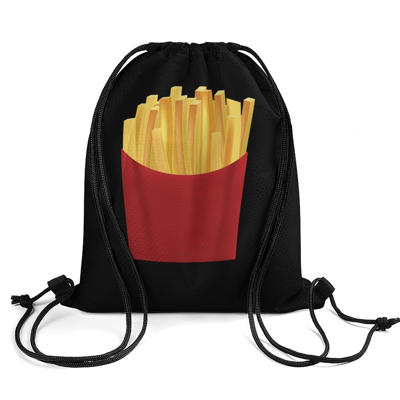 French Fries Drawstring Backpack Durable Sport Gym Bags Daypack for Men Women 35 * 42cm