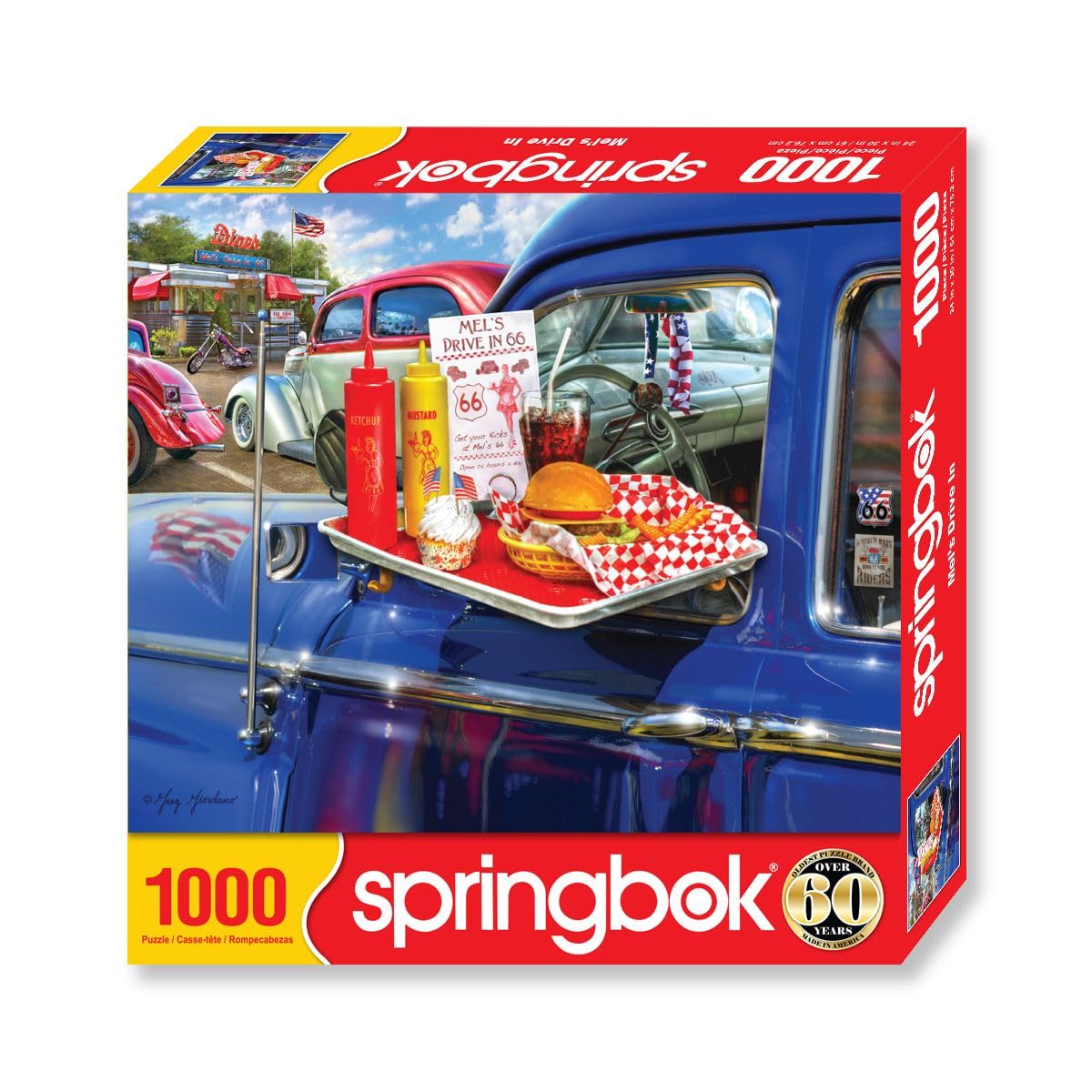 Springbok 1000 pezzi puzzle Mel's Drive in - Made in USA - Pezzi unici
