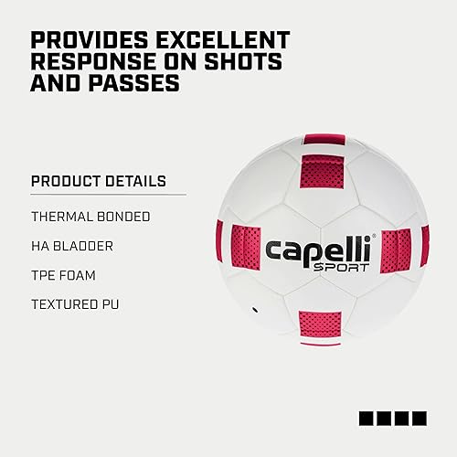 Miniatura 4 de Capelli Sport Balón de fútbol tamaño 5, Fusion II Cubes FIFA Quality Pro Balón de fútbol para jugadores jóvenes y adultos, entrenamiento en