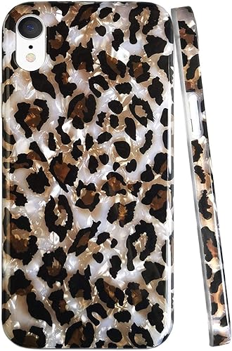 Miniatura 9 de J.west  Estuche protector para iPhone XR 6.1, diseño geométrico de patrón de chevron de mármol color negro y blanco, silicona suave de poliuretano