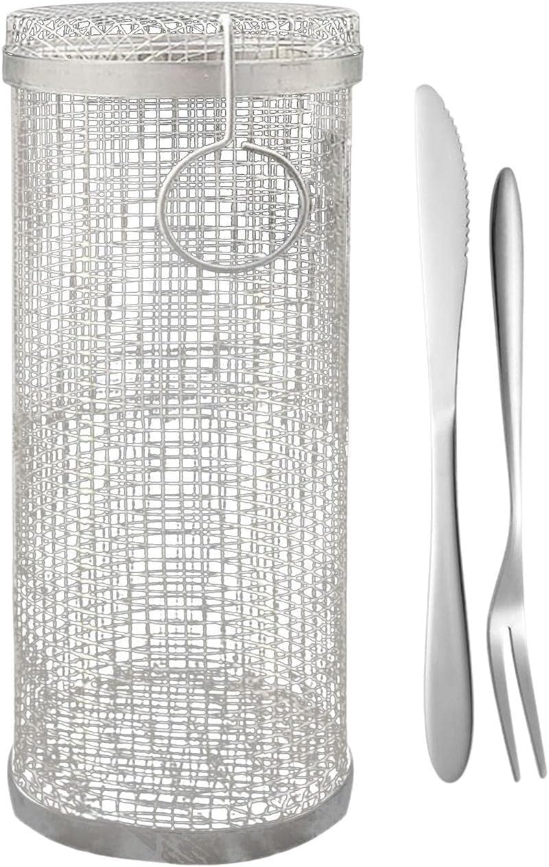 COATUIYO Grill Rolling Basket, Outdoor Roasting Baskets