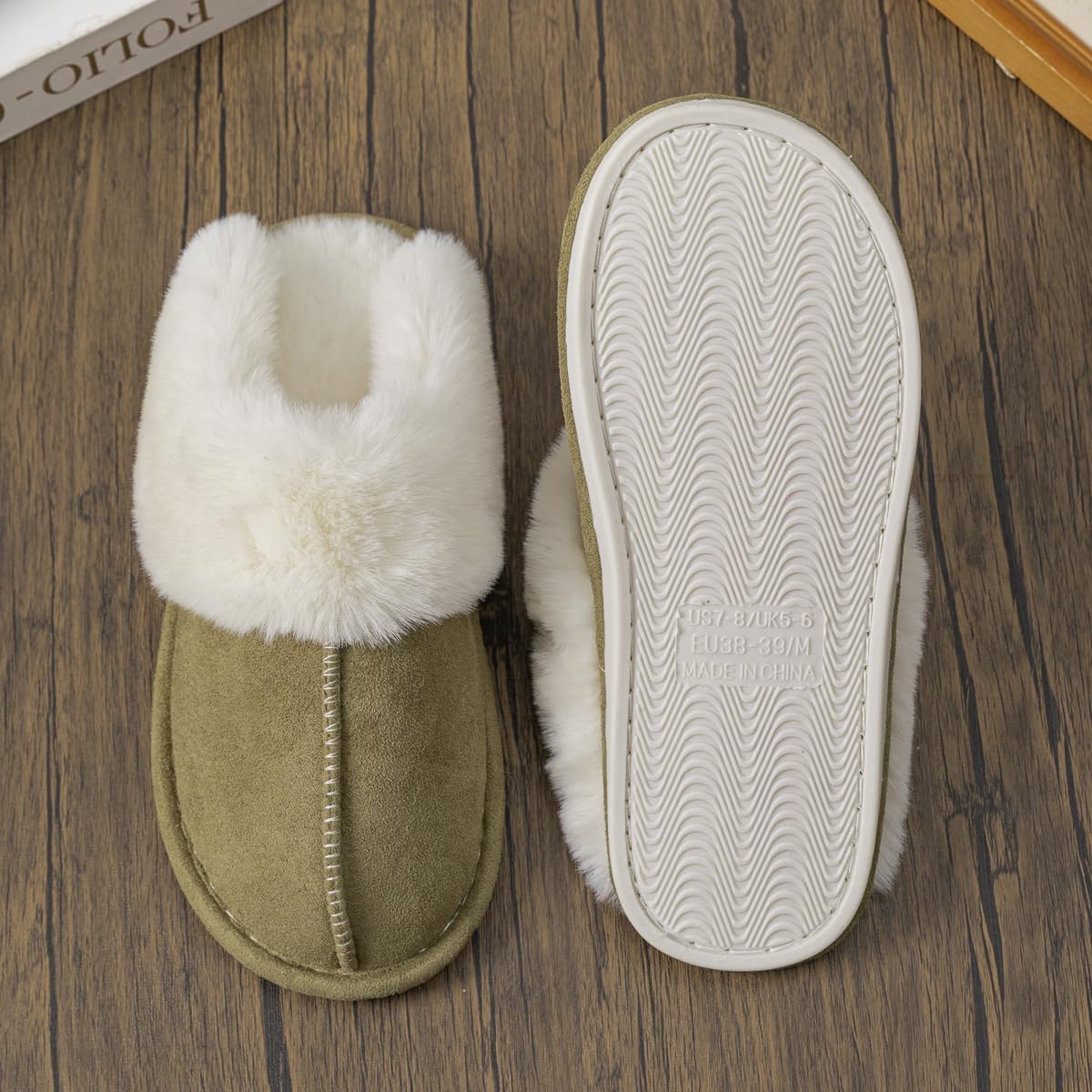 Women's Slippers Soft Plush Winter Warm House Shoes Slip on Fluffy Fur Slippers