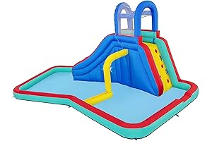 H2OGO! Waterfall Waves Mega Water Park | Inflatable Slide and Pool for Epic Summertime Fun