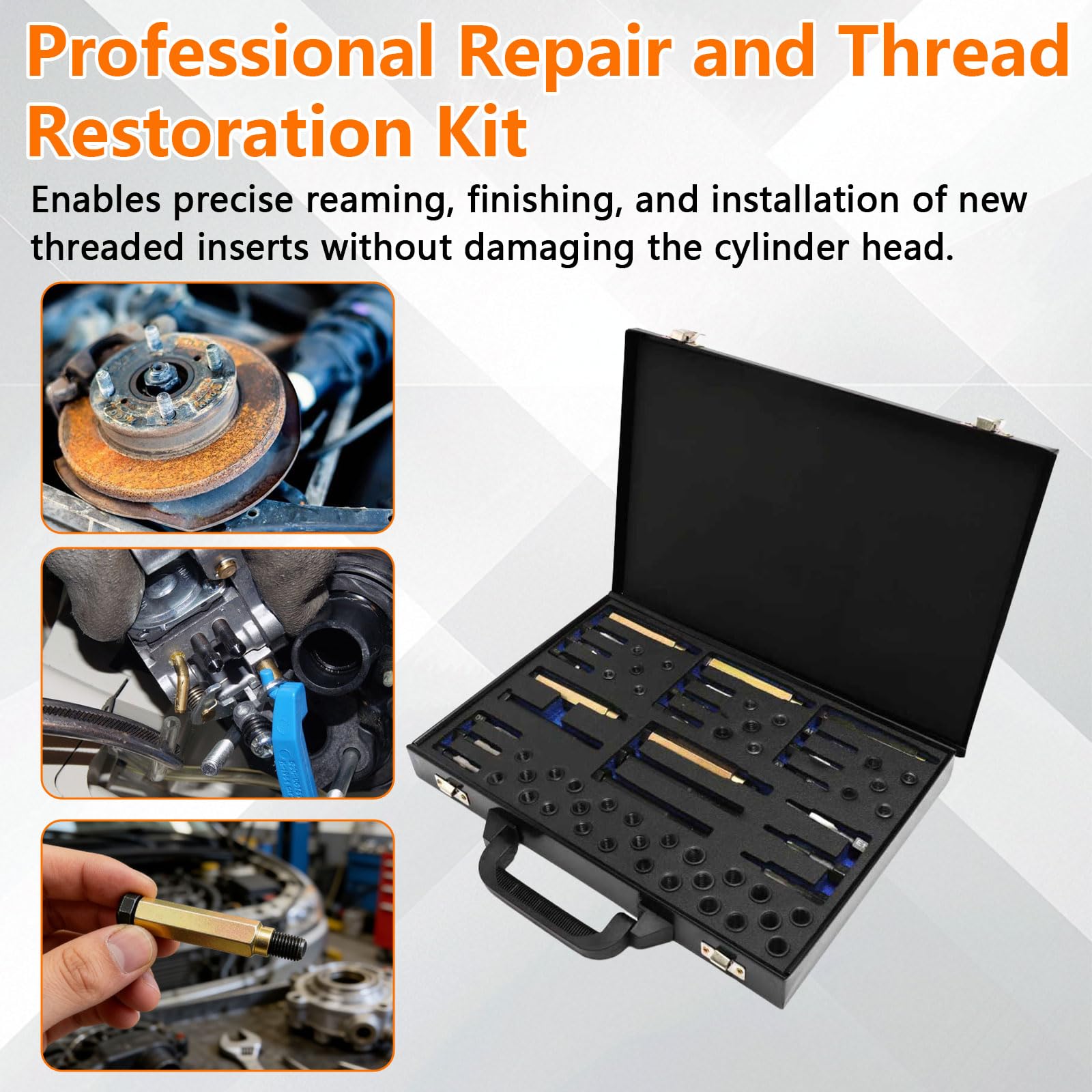 Kit di riparazione per filettatura candela, M8 – M9 – M10 – M12, kit di riparazione filettatura candela