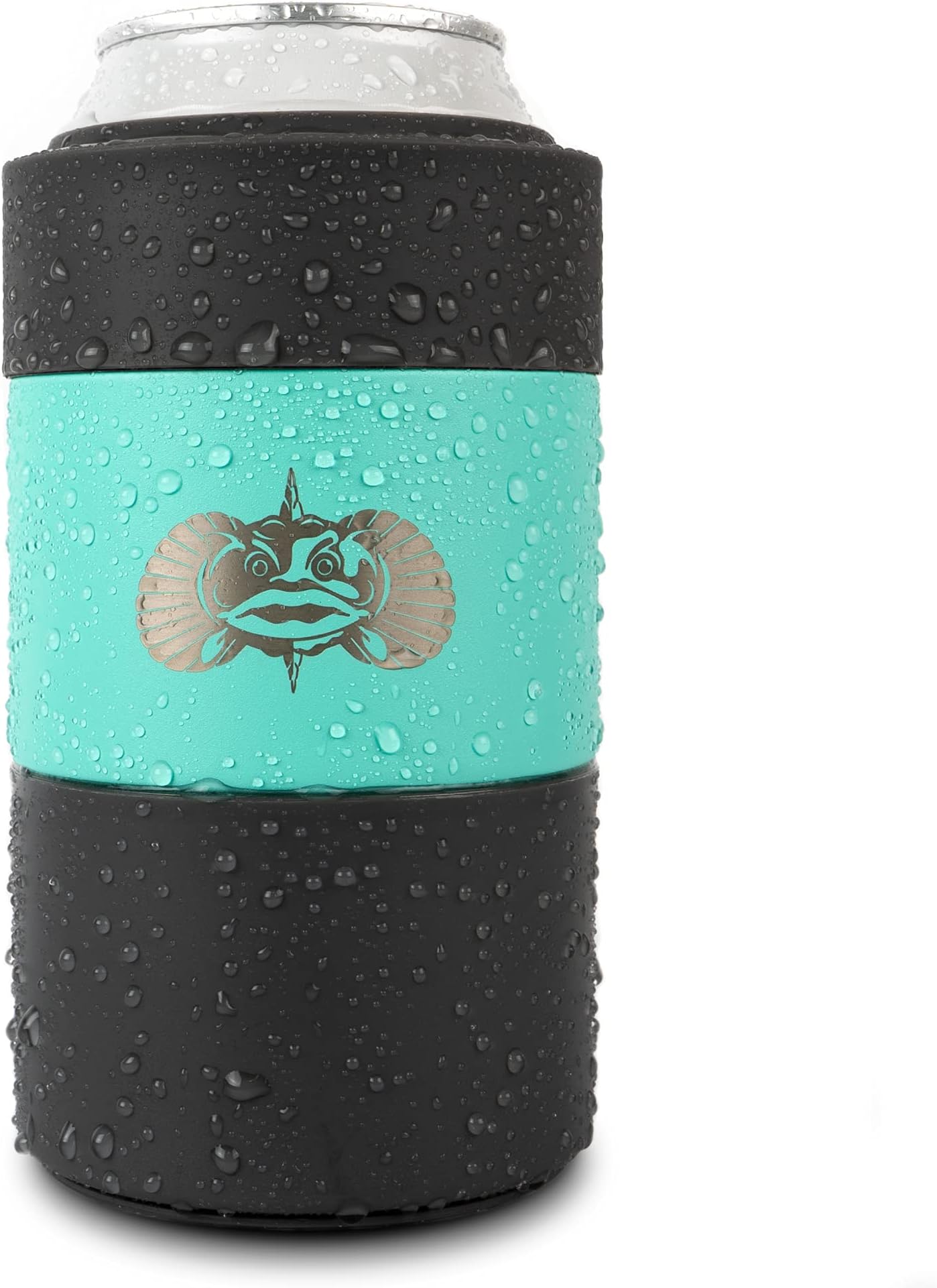Toadfish Can Cooler - Non-Tipping Suction Cup Can Cooler - Double Wall Vacuum Insulation Insulated Can Cooler Designed to Stay Upright and Not Spill - Stainless Steel Construction