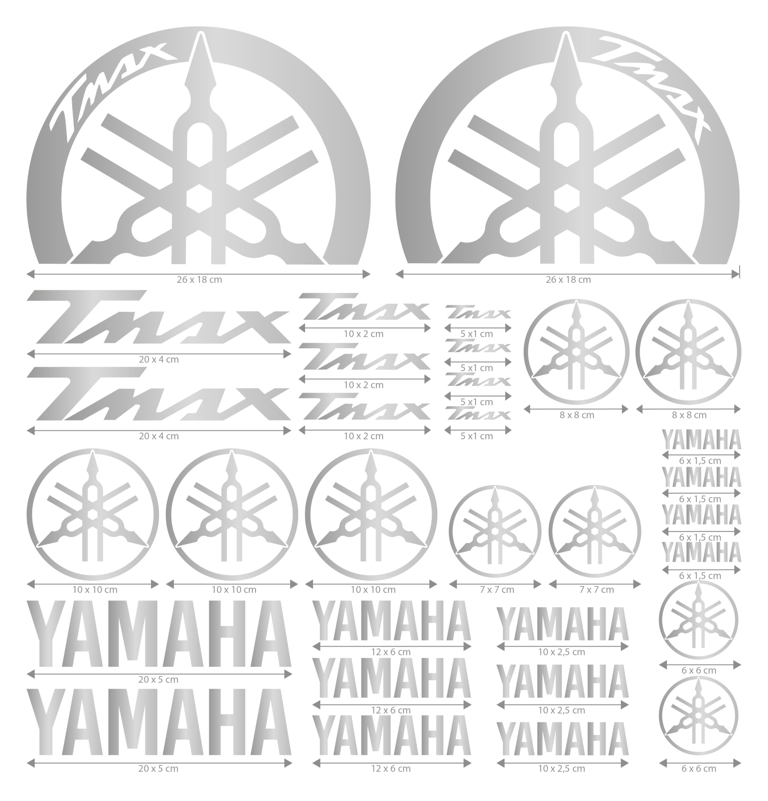 Adesivi Compatibili con Yamaha TMAX 500/530 – Kit Sticker Moto Scooter in Vinile Alta Qualità – Impermeabili, Resistenti UV – Facile Applicazione – Vari Colori - 5