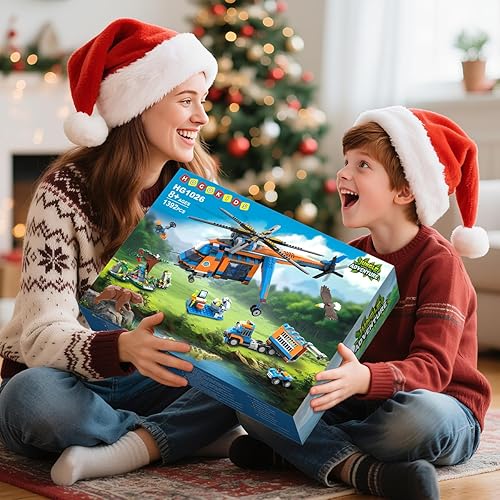 Miniatura 7 de HOGOKIDS City Jungle Adventurer - Juego de construcción de helicóptero, rescate de animales del bosque, avión, camión, automóvil, cocodrilo, oso