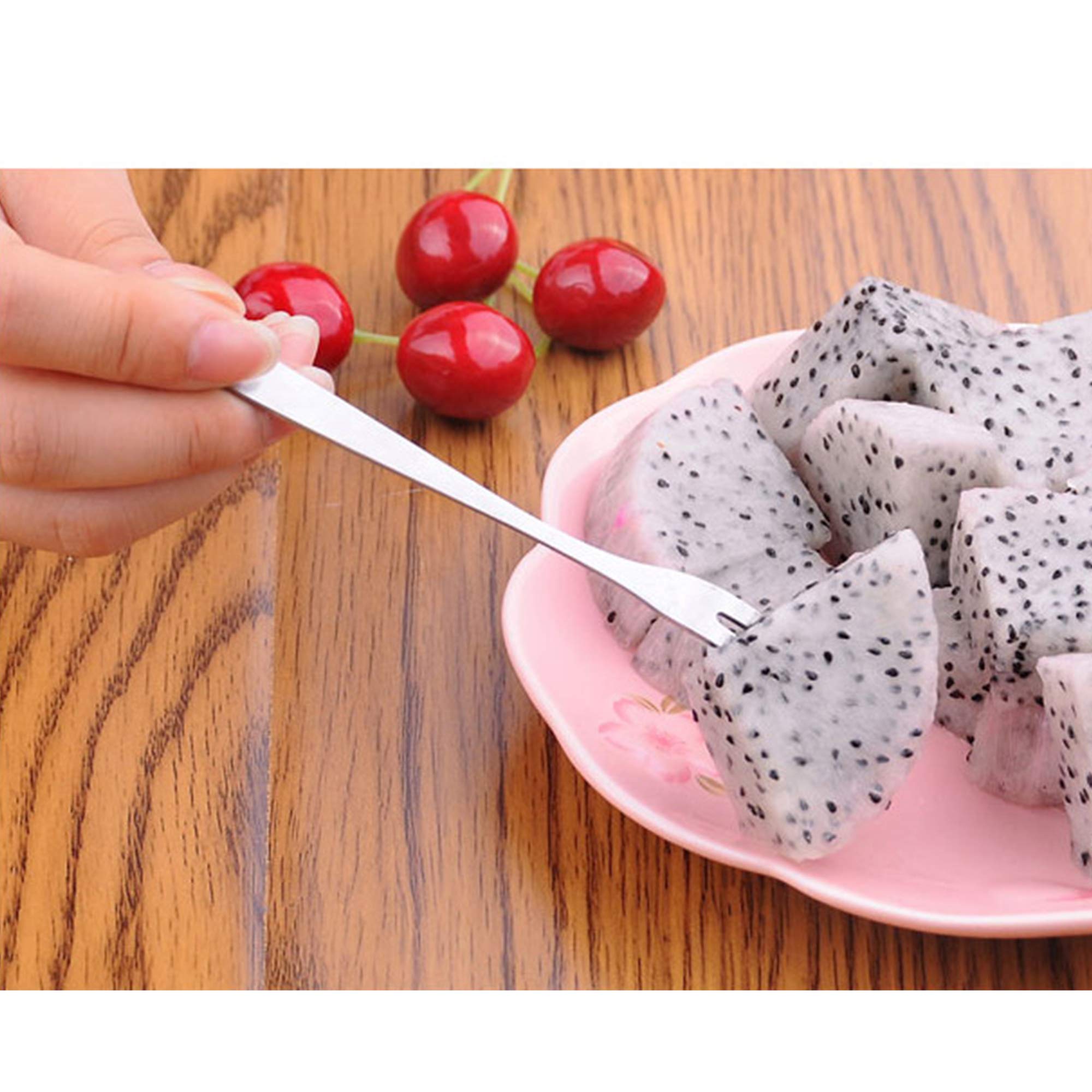 20 Fourchettes à Dessert En Acier Inoxydable - Fourchettes Fruits, Cocktail, Apéritif