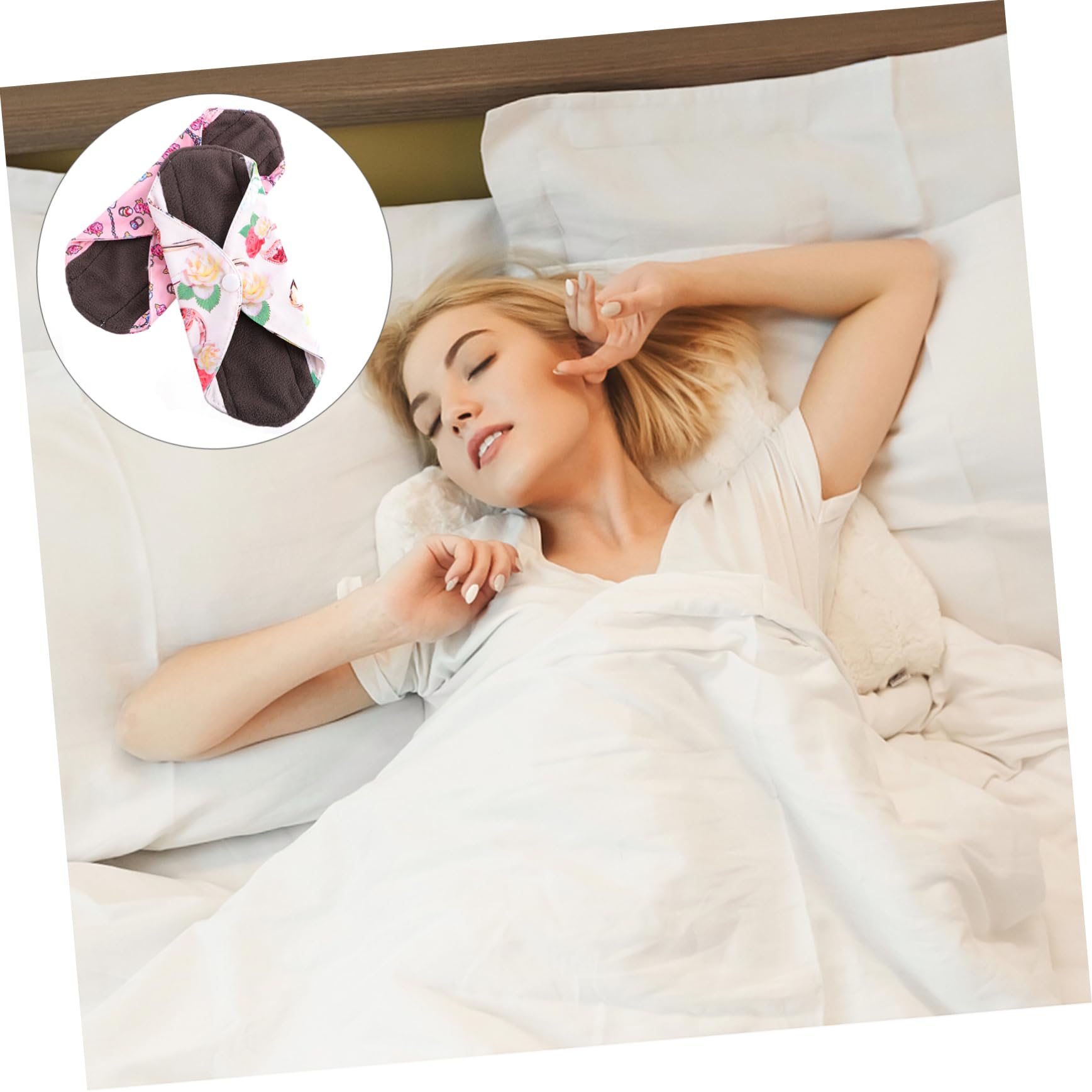 Ipetboom 15piezas Compresas Menstruales Reutilizables De Bambú Con Bolsa De Almacenamiento Absorbentes y Lavables Para Flujo Abundante