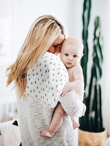 Miniatura 5 de Paquete de 5 paños de muselina para eructos para bebé, paños de muselina neutra para bebés, niños y niñas, toalla para recién nacidos, unisex, paños