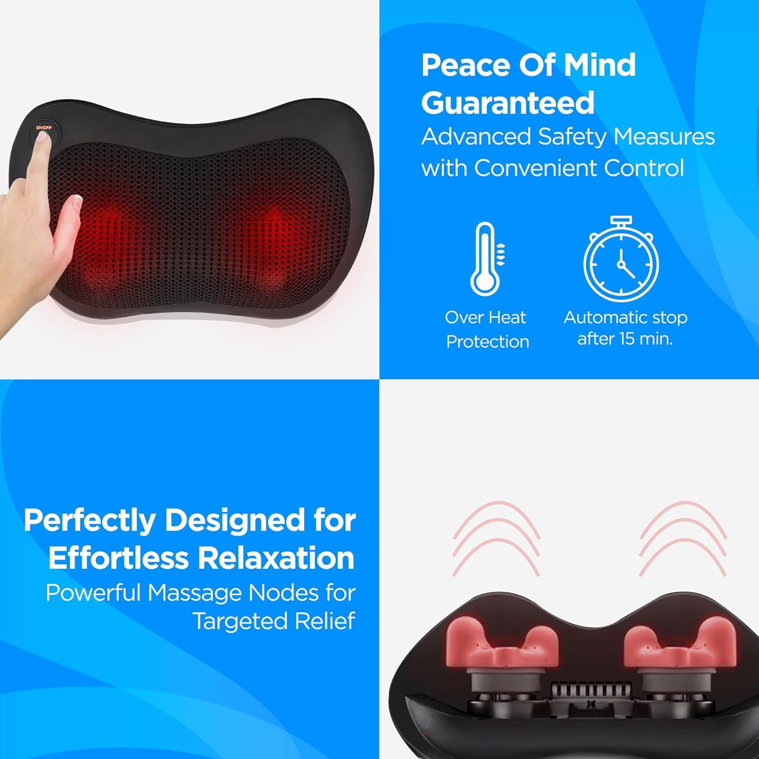 DREAM DEXXO Electric Shiatsu Massage Cushion | Full Body Back Massager Machine | Deep Kneading & Heat Therapy | Neck, Shoulder, and Lumbar Support | Portable Chair Pad for Home, Office & Car DREAM DEXXO Electric Shiatsu Massage Cushion | Full Body Back Massager Machine | Deep Kneading & Heat Therapy | Neck, Shoulder, and Lumbar Support | Portable Chair Pad for Home, Office & Car