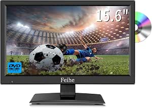 Feihe 15.6 Inch Flat Screen TV with DVD Player Built-in, Small TV-DVD ...