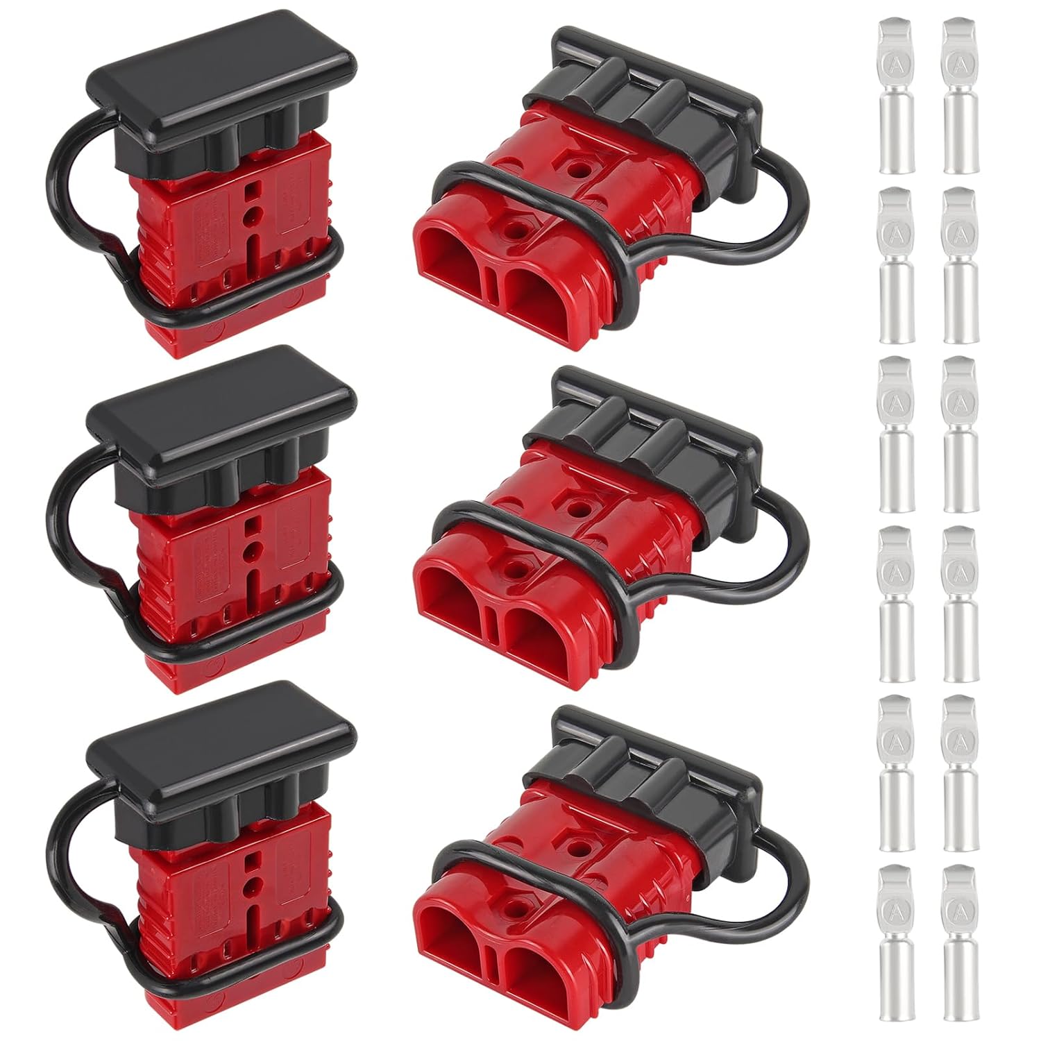 AITRIP 6 Pieces 1/0 AWG 175A Battery Quick Connector 12-36V Disconnect Wire Harness Plug Kit Battery Quick Connector Disconnect Plug for Car Bike ATV Winches Lifts Motors