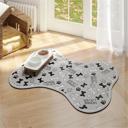 Alfombra Comedero Absorbente Para Perro Gato Silicona Alfombrilla Para Comedero Alfombrilla Comida Forma…