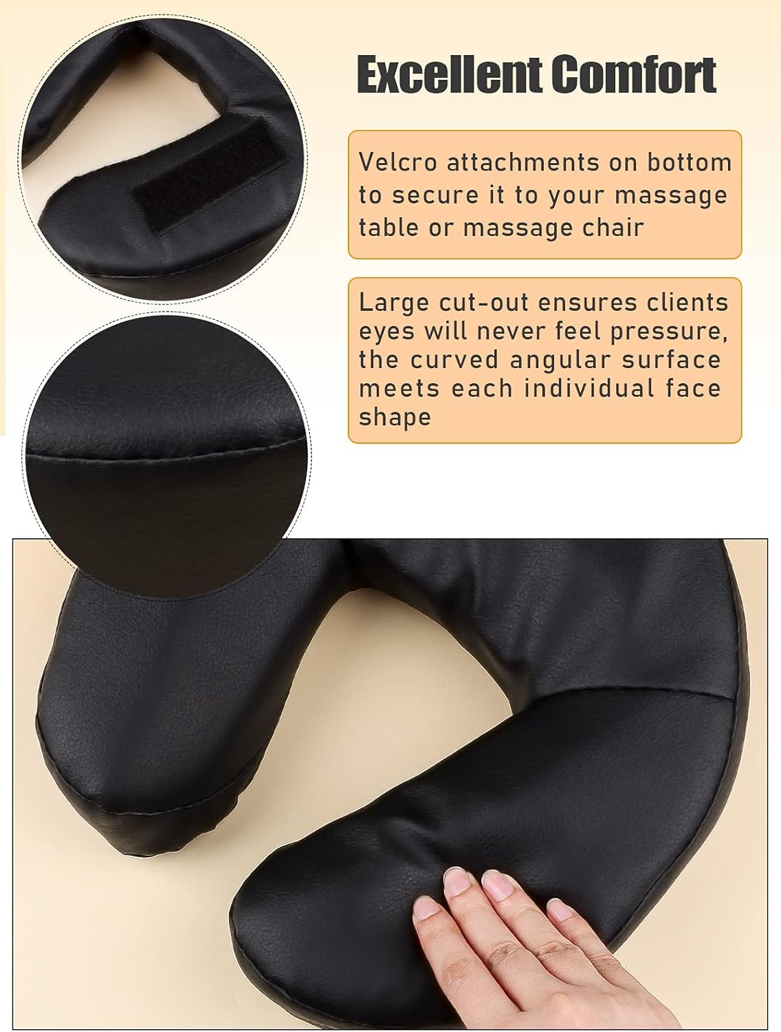 Soporte universal para la cara y cojín para mesa de masaje, reposacabezas de masaje ajustable y almohada facial para cama, kit de masaje superior de colchón, reposacabezas para salón de 7