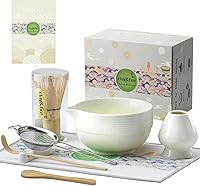 Vista 23 de Clay&Fire Juego de batidor de matcha, juego de matcha de cerámica, cuenco de matcha con boquilla y batidor, kit de té Matcha de 9 piezas