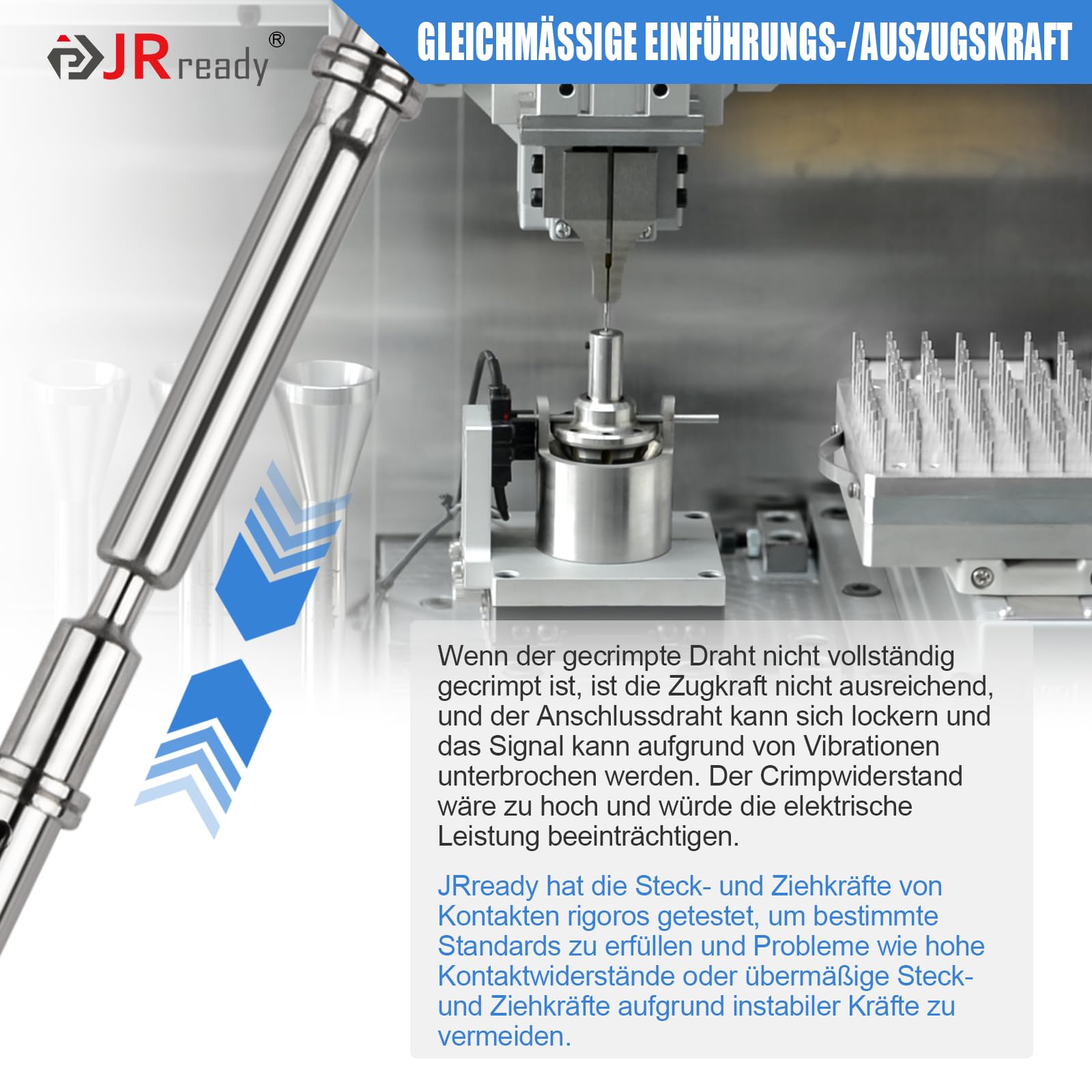 JRready ST6119 Kit di Contatti Deutsch 16# Pin Solidi Deutsch Maschio Femmina Calibro del Filo 14-20AWG Pin Terminali Deutsch per Connettori Serie HD30 HDP20 DRC HD10 DT Connettori DRB 120 Pezzi