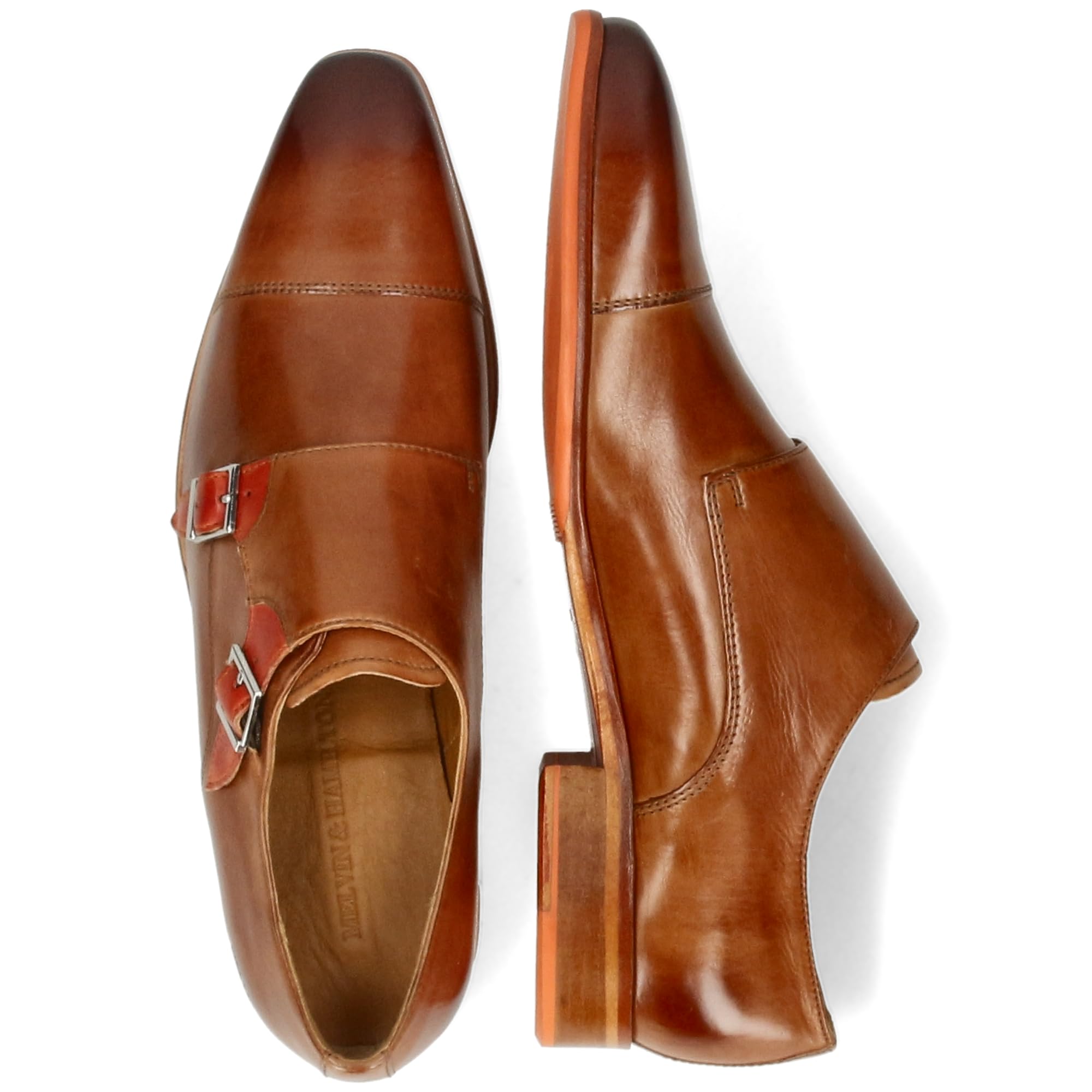 Melvin & Hamilton Lewis 52, Mocasines con Correa Monk Hombre, marrón, 43 EU