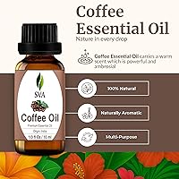Vista 2 de Aceite esencial de café SVA – 1/3 fl oz – 100% aceite de café natural – para difusor, cuidado del cabello, cara, cuidado de la piel, aromaterapia
