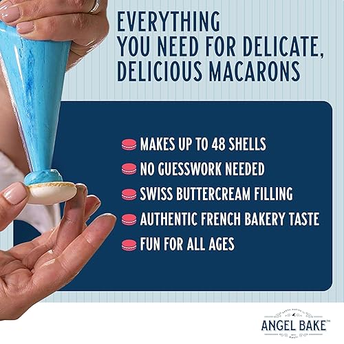 Miniatura 4 de Mezcla para hornear de macarrón francés con relleno de crema de mantequilla suiza Receta profesional de un solo paso Elección de panadería Sin