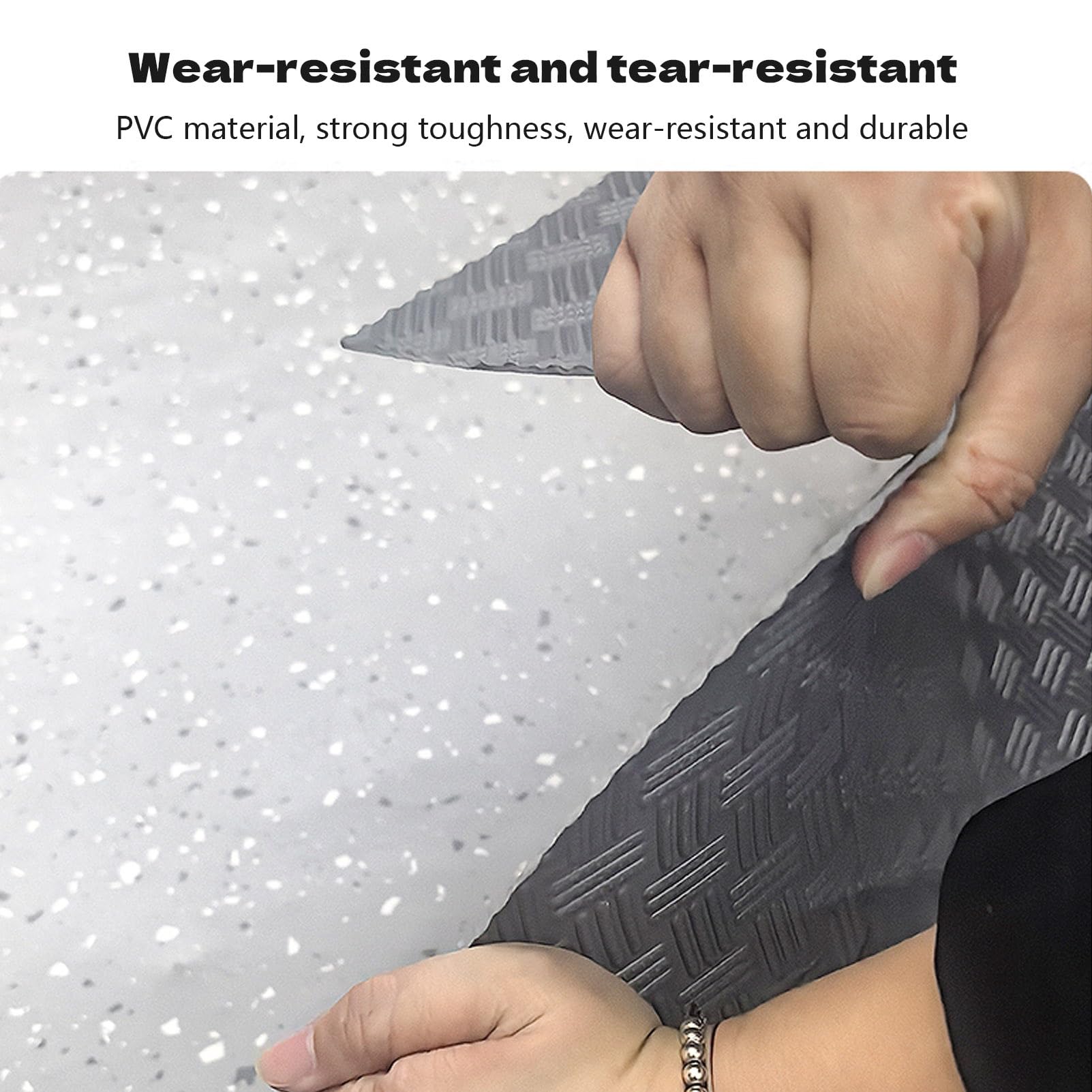 Tapete de Goma para Piso, Tapete Impermeable para Garaje de 1.6 mm de Grosor, Almohadilla Antideslizante para Reparación de Autos, para Garaje, Furgonetas, Gimnasio(Gray,0.9x2m)