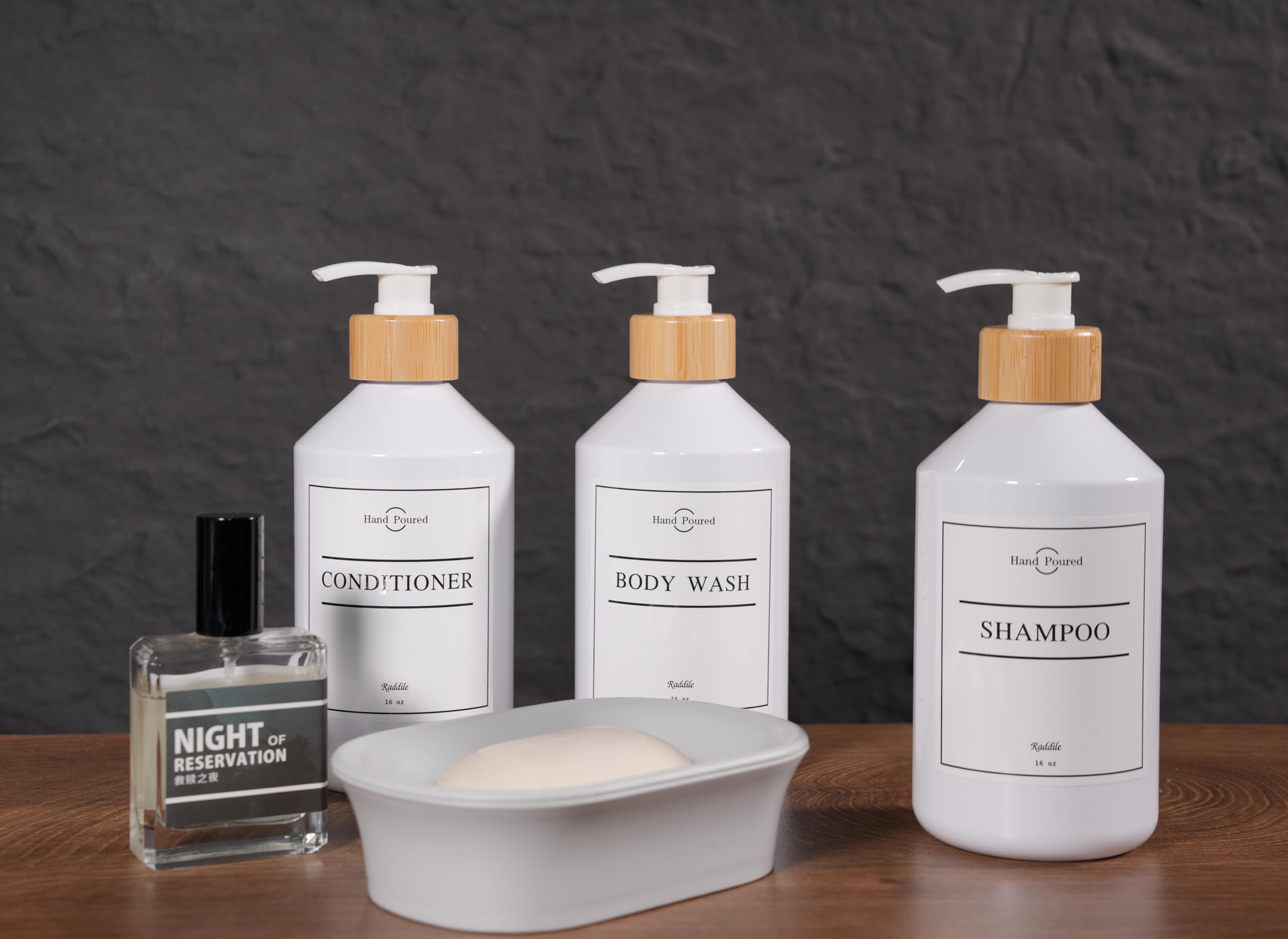 Dispenser Sapone Doccia 3x300ml Zaxiva | Senza Trapano Con Adesivo | Etichette Impermeabili | Nero - Foto 9