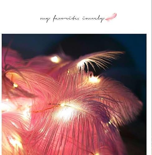 Miniatura 4 de CENGNIAN Moderna lámpara de mesa de plumas, lámpara de noche, funciona con pilas, lámpara de mesa LED para dormitorio, sala de estar, fiesta, boda,