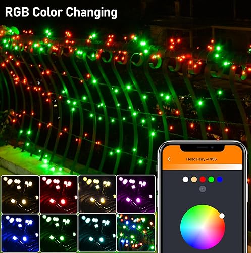 Miniatura 4 de Luces de Navidad inteligentes para exteriores, 66 pies, 200 luces LED personalizadas para árbol de Navidad, luces de cadena de Navidad que cambian