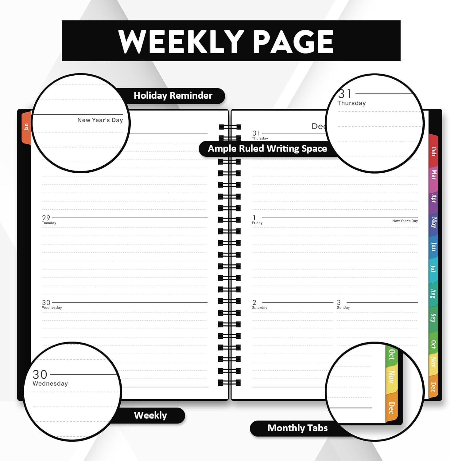 2027 Planner - 2027 Planner Weekly and Monthly, Jan - Dec 2027, 6.3" × 8.3" image 4
