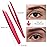 Mudder 12 Pcs Eyebrow Tweezers Set for Facial Hair Stainless Steel Slanted Tip Tweezers in Bulk for Men and Women (Rose Red)