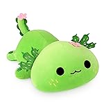 Onsoyours Cute Axolotl Cactus Plush, 19 Soft Large Stuffed Animal Salamander Big Plush Pillow, Kawaii Plushie Toy for Kids (Axolotl Cactus, 19)