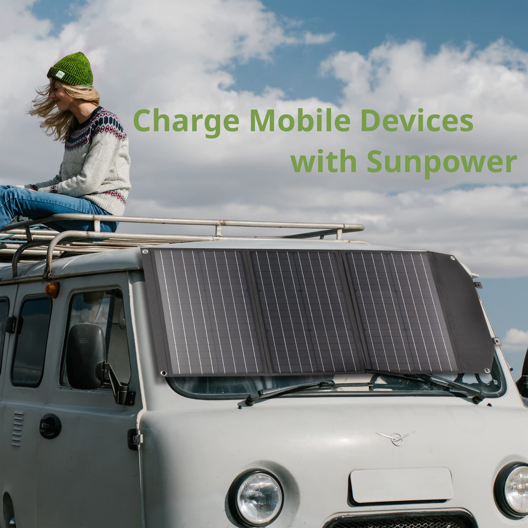 Chargeur Solaire Portable 120W Bresser - Avec 3 Ports USB Et Port DC, Idéal Pour Camping, Randonnée, Voyages