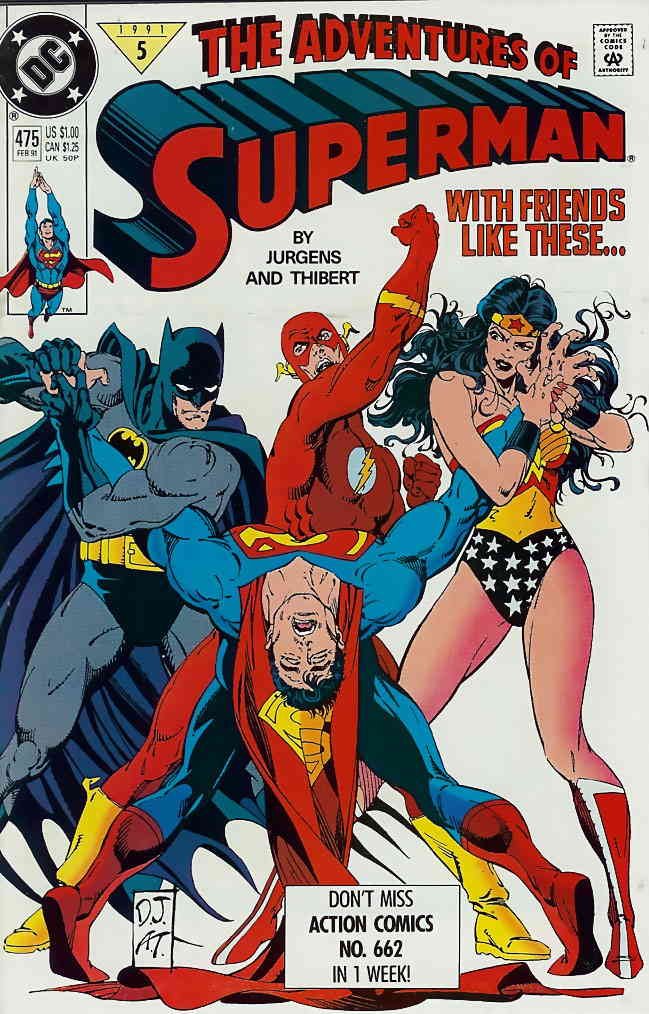 Amazon.com: Adventures of Superman #475 DC | Comic Book Batman