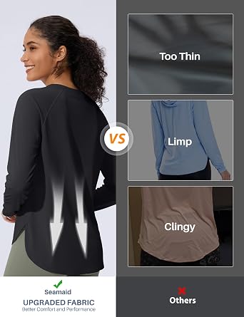 Women's Sun Shirts UPF 50+ Long Sleeve Uv Protection Shirts Lightweight Quick Dry SPF Clothing Outdoor Hiking Tops