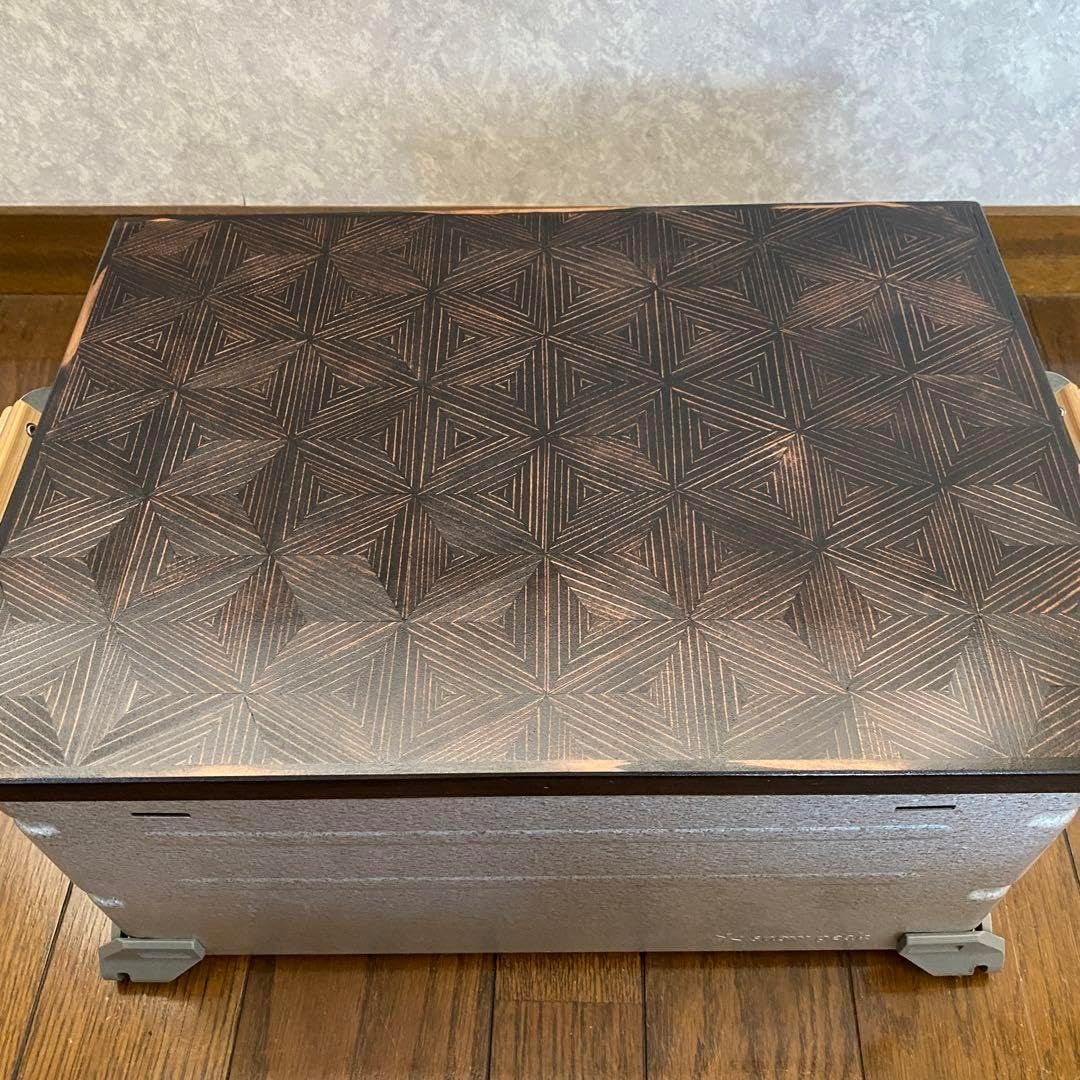 BundleWonk シェルコン 25 天板 レジン ウォルナット 幾何学 麻柄