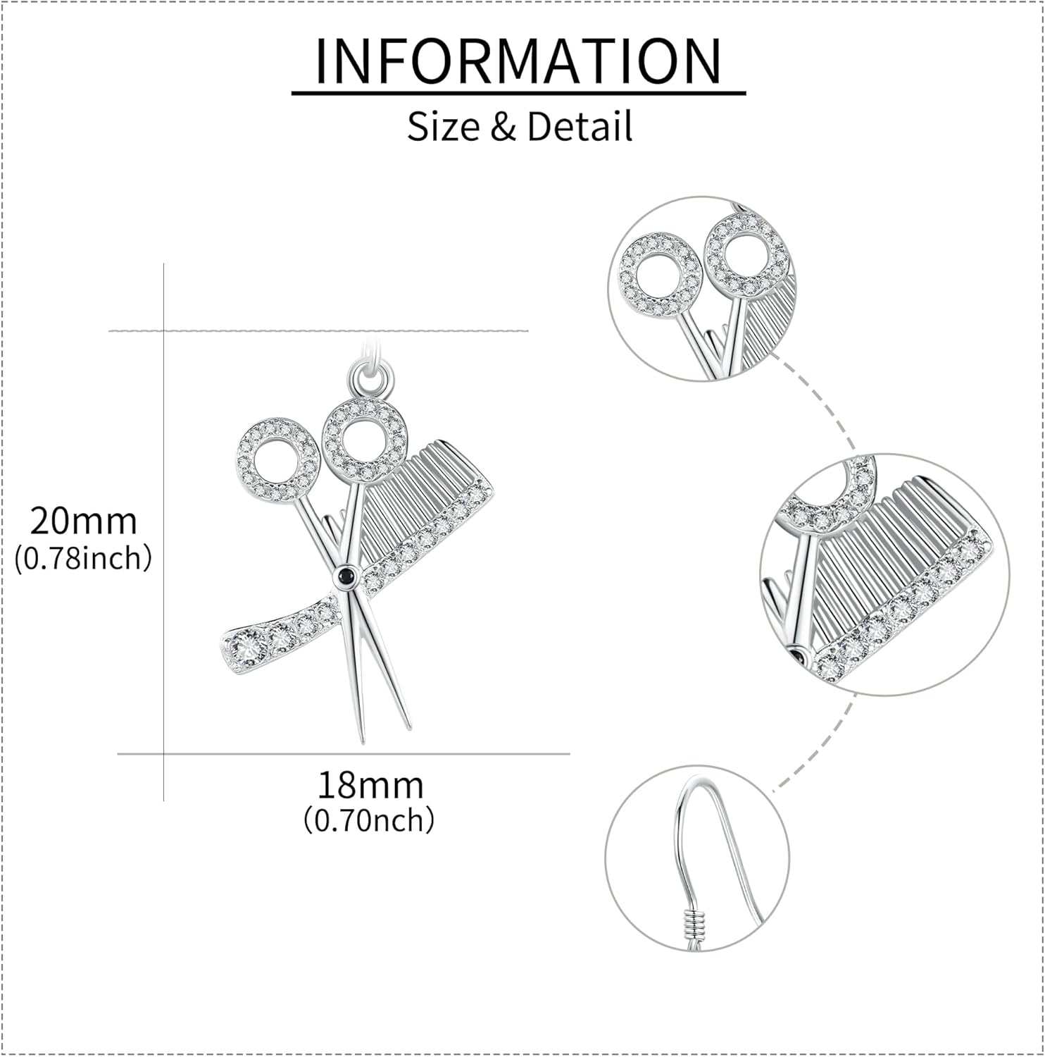 YAFEINI Earring Gifts Sterling Silver Artist Art/Artist/Hair Stylist/Book Lovers/Evil Eye/AA/Photographer/Snowflake/Airplane/Teardrop/Turquoise Earrings Jewelry Gifts for Women - Image 4