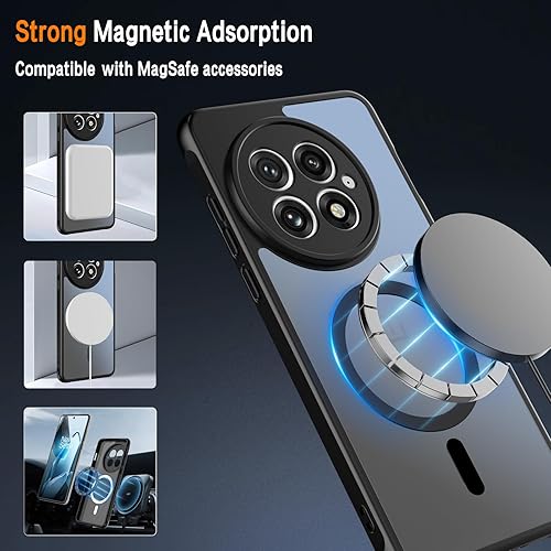 Miniatura 3 de Natbok Funda compatible con Honor 90 Lite, TPU flexible textura cepillada antideslizante protección militar a prueba de golpes, funda delgada para